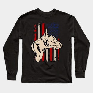 Elegant Bullies Chic Tee Showcasing the Grace of Bull Terriers Long Sleeve T-Shirt